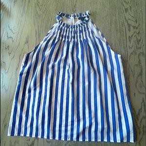 ⋆ Ann Taylor Blue and White Striped Tank Top ⋆